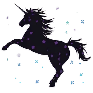 Whimsical Unicorn Silhouette PNG 06282024