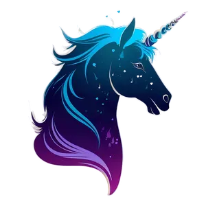 Whimsical Unicorn Silhouette PNG 06282024