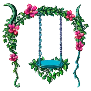 Whimsical Vine Swing Png Tch96 PNG image