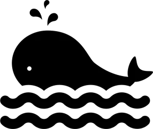 Whimsical Whale Graphic PNG image