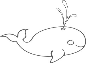 Whimsical Whale Line Art PNG image