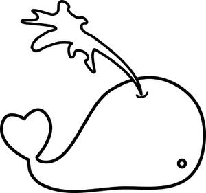 Whimsical Whale Vector Art PNG image