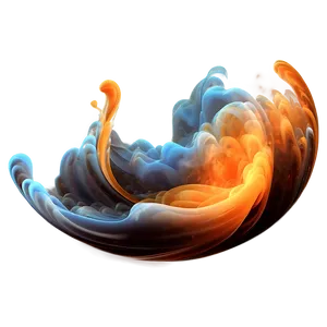 Whirling Orange Smoke Fantasy PNG 06262024 PNG