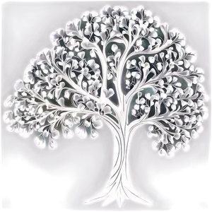 Whirling White Tree Design PNG 06252024