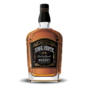 Whiskey Bottle Vector PNG Mff