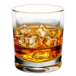 Whiskey Glass With Bourbon PNG 06132024