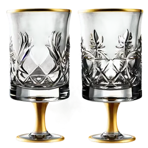 Whiskey Glass With Gold Rim PNG Ojn90 PNG