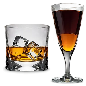 Whiskey Glass With Ice Cube PNG Ivb PNG