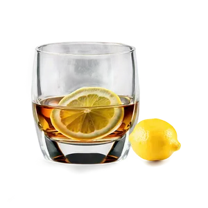 Whiskey Glass With Lemon PNG 46