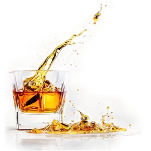 Whiskey Glass With Splash Png 15 PNG image