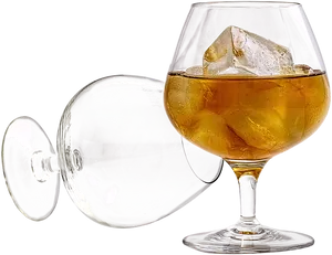 Whiskey On The Rocks Glass PNG image