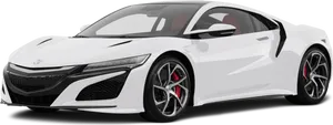 White Acura N S X Side View PNG image