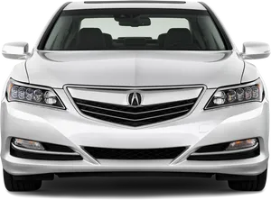 White Acura Sedan Front View PNG image