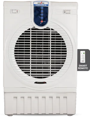 White Air Coolerwith Remote Control PNG image