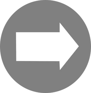 White Arrow Icon Grey Background PNG image