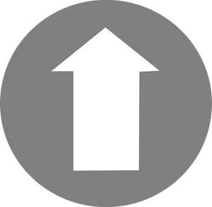 White Arrow Icon Grey Background PNG image