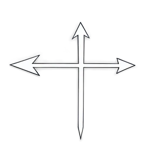 White Arrow Outline Png Ykr66 PNG image