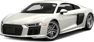 White Audi R8 Sports Car PNG image