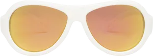 White Aviator Sunglasses Transparent Background PNG image