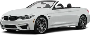 White B M W Convertible Side View PNG image