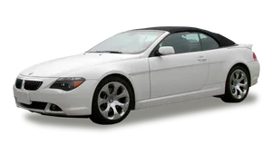 White B M W Convertible Sports Car PNG