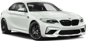 White B M W M2 Competition Side View PNG image