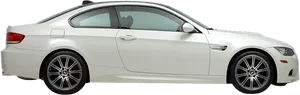 White B M W M3 Coupe Side View
