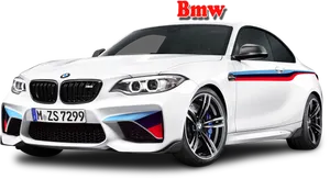 White B M W Sports Car M Sport Livery