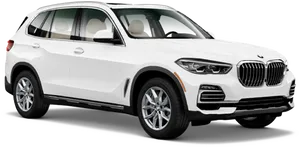 White B M W X5 S U V Profile View PNG