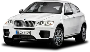 White B M W X6 S U V Profile