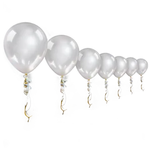 White Balloon Background PNG 57