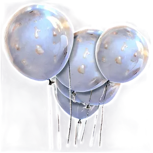 White Balloon Bunch Png 76 PNG image