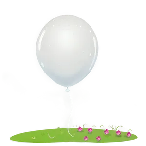 White Balloon Clipart PNG Whp96