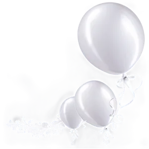 White Balloon Decoration Png Abi PNG image