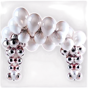 White Balloon Garland PNG 06212024 PNG
