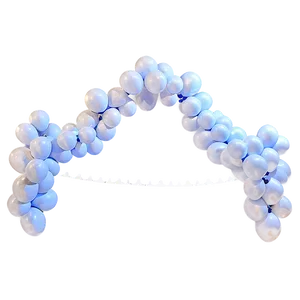 White Balloon Garland PNG Osq PNG