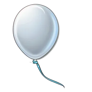 White Balloon Outline PNG 41