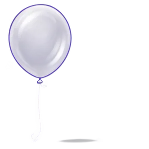 White Balloon Outline PNG Gau7