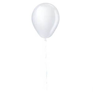 White Balloon With String Png Cvp37 PNG image