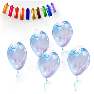 White Balloons Background Png Vhn98 PNG image