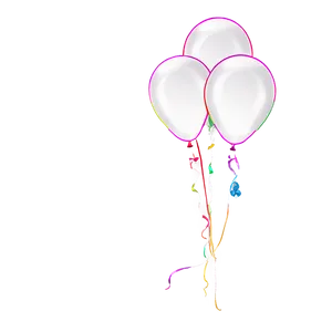 White Balloons Background Png Wdq38 PNG image