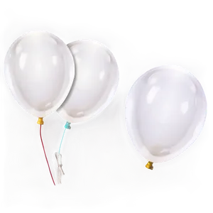 White Balloons Bundle PNG 48