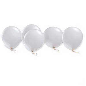 White Balloons Bundle PNG Cih