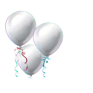 White Balloons Clipart Png 86 PNG image