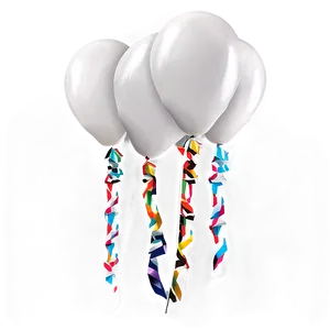 White Balloons For Party PNG 36