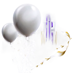 White Balloons For Wedding PNG 98