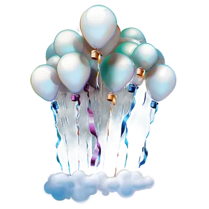White Balloons In Sky PNG 51 PNG