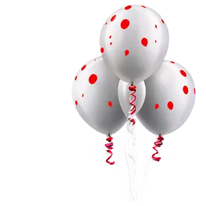 White Balloons Invitation PNG Acy84 PNG