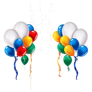 White Balloons Invitation PNG Apc PNG