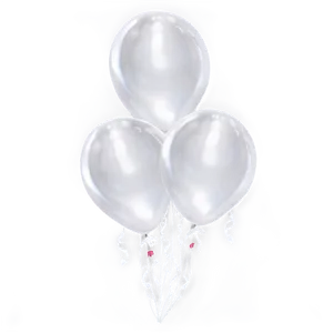 White Balloons Isolated PNG 55